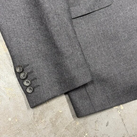 Coppley Suit Super 140s Flannel Wool Grey Made in Canada 40 R 34x32 - Picture 3 of 15